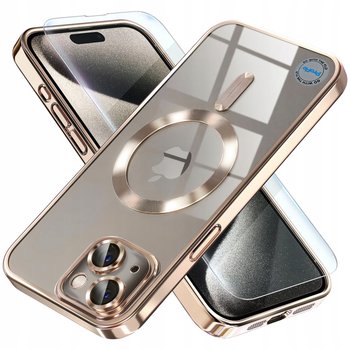 Etui I Szkło Do Iphone 15 Złoty Do Magsafe Ochrona 360° Ekranu I Aparatu - Inny producent