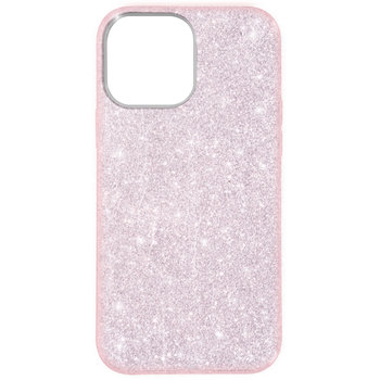 Etui iPhone 13 Pro Max Removable Glitter Silicone Semi-Rigid różowe - Avizar