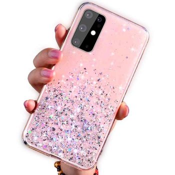 Etui Iphone 14 Pro Brokat Cekiny Glue Glitter Case Różowe - Nemo