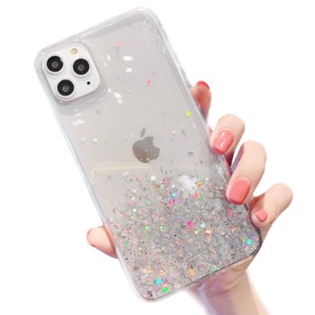 Etui Iphone 14 Pro Brokat Cekiny Glue Glitter Case Transparentne - Nemo