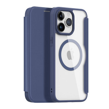 Etui iPhone 15 Pro Max magnetyczny pokrowiec MagSafe z klapką Dux Ducis Skin X Pro - niebieski - Dux Ducis