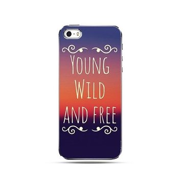 Etui, Iphone 5, 5s, Young Wild and Free - EtuiStudio