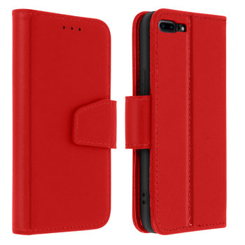 Etui iPhone 7 Plus 8 Plus Skórzane etui na karty Funkcja Premium czerwone - Avizar