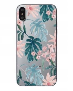 Etui, IPHONE, monstera liście, niebieski - Pan i Pani Gadżet