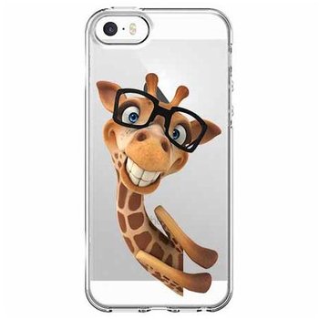 Etui, iPhone SE, Wesoła żyrafa w okularach - EtuiStudio