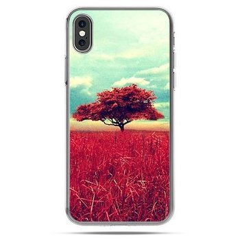 Etui, iPhone X, czerwone drzewo - EtuiStudio
