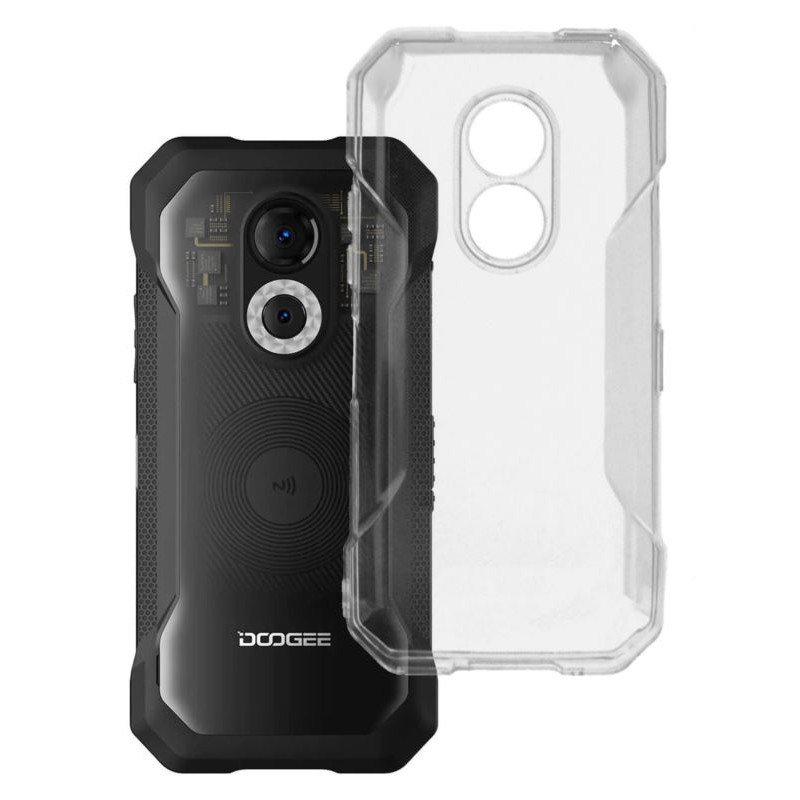 BWK Noir Flip Cuir Housse Coque TPU Silicone Pour Doogee S61 Étui Couverture Case Protecteur