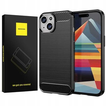 Etui karbonowe eleganckie Carbon Spacecase do Iphone 15 Plus Black - Spacecase