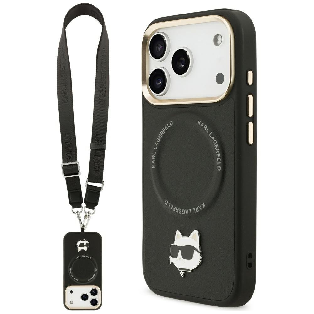 CG MOBILE Karl Lagerfeld KLHMP16LSCMKCRHK Hülle für iPhone 16 Pro 6.3 Schwarz hardcase Silicone Karl&Choupette Heads Ring CG MOBILE Karl Lagerfeld KLHMP16LSCMKCRHK Hülle für iPhone 16 Pro 6.3 Schwarz hardcase Silicone Karl&Choupette Heads Ring