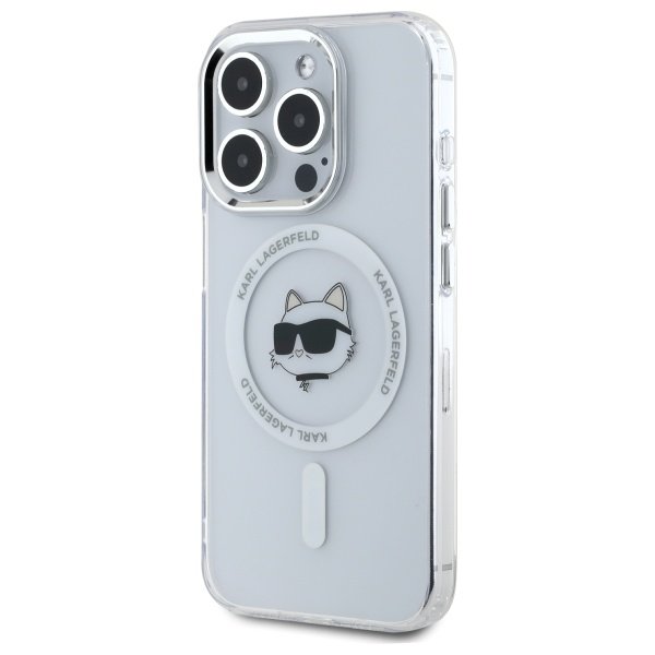Custodia IPhone 15 Pro Max Karl Lagerfeld – Choupette Trasparente Con Anello