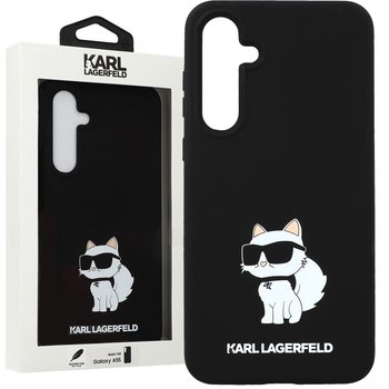 Etui Karl Lagerfeld Silicone Choupette Metal Pin do Galaxy A55, czarne - KARL LAGERFELD
