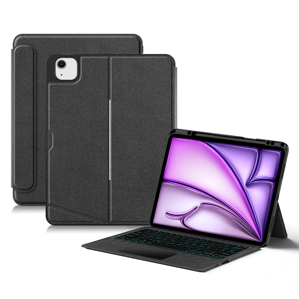 IVEOPPE Tastiera iPad Air 13 M3 2025/M2 2024 con Touchpad, Cover Tastiera Trackpad Italiano QWERTY Magnetico Staccabile Bluetooth con Portapenna per iPad Air 13 2024/2025, Rosso