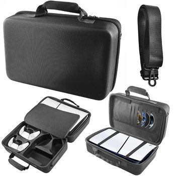 ETUI KUFEREK KUFER WALIZKA TORBA POKROWIEC DO PRZENOSZENIA KONSOLI PLAYSTATION 5 SLIM DO PS5 D Chassis CFI-2016 | czarny - Armor Case