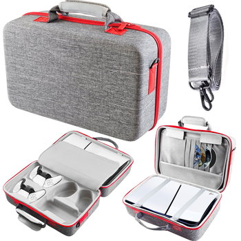 Etui kuferek kufer walizka torba pokrowiec do przenoszenia konsoli PlayStation 5 SLIM do PS5 D Chassis CFI-2016 | szary - Armor Case