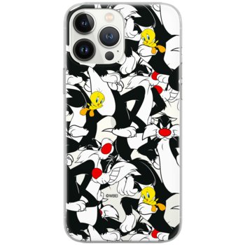 Etui Looney Tunes dedykowane do Huawei P SMART, wzór: Sylwester i Tweety 004 Etui częściowo przeźroczyste, oryginalne i oficjalnie / Looney Tunes - ERT Group