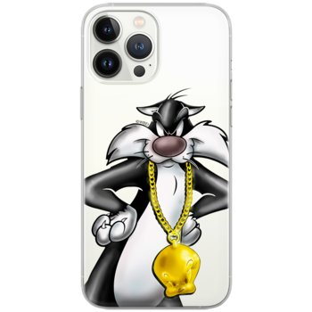 Etui Looney Tunes dedykowane do Huawei P Smart Z /Honor9x /Y9 Prime 2019, wzór: Sylwester 003 Etui częściowo przeźroczyste, oryginalne i oficjalnie / Looney Tunes - ERT Group