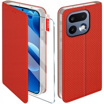 Etui MAGNET do Realme 16 Pro 5G Zamykane Czerwone Futerał + Szkło 9H Krainagsm