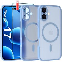 Etui Magnetyczne Matowe do iPhone 17 |do MagSafe TRWAŁE + Szkło Krainagsm