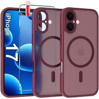 Etui Magnetyczne Matowe do iPhone 17 |do MagSafe TRWAŁE + Szkło Krainagsm