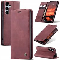 Etui magnetyczne skórzane CaseMe Soft do Samsung Galaxy A56 5G - Bordowy ST