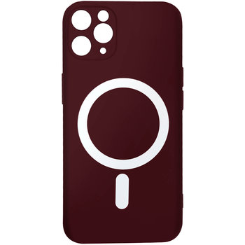 Etui MagSafe do iPhone 11 Pro Soft Touch Mate Raised Edges Bordeaux - Avizar
