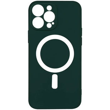 Etui MagSafe do iPhone 13 Pro Max Soft Touch Mate Raised Edges zielony - Avizar