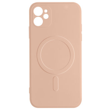 Etui Magsafe iPhone 11 Silikonowe miękkie w dotyku wnętrze Mag Cover różowe etui - Avizar