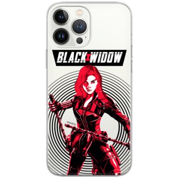 Etui Marvel dedykowane do Huawei P Smart Plus 2019, wzór: Czarna Wdowa 008 Etui częściowo przeźroczyste, oryginalne i oficjalnie licencjonowane - ERT Group