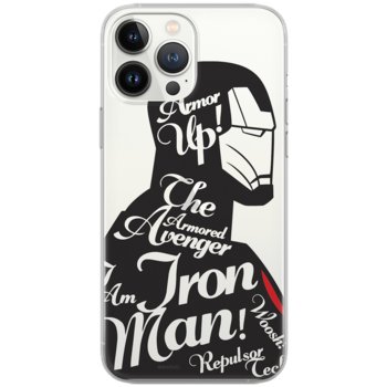 Etui Marvel dedykowane do Iphone 11, wzór: Iron Man 010 Etui częściowo przeźroczyste, oryginalne i oficjalnie licencjonowane - Marvel