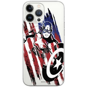 Etui Marvel dedykowane do Iphone 12 Mini, wzór: Kapitan Ameryka 016 Etui częściowo przeźroczyste, oryginalne i oficjalnie licencjonowane - Marvel