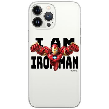Etui Marvel dedykowane do Iphone 12 PRO MAX, wzór: Iron Man 028 Etui częściowo przeźroczyste, oryginalne i oficjalnie licencjonowane - Marvel