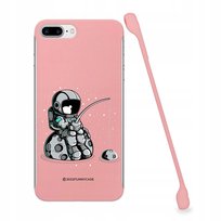 ETUI MAT PLECKI RÓŻ do IPHONE 8 PLUS KOSMOS Wzory Funnycase