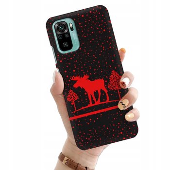 Etui Matowe CZARNY XIAOMI REDMI NOTE 10S Zima Święta Mikołaj Wiele Wzorów - Funnycase