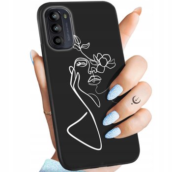 Etui Matowe Do Motorola Moto G52 Wzory Line Art Kreska Linia Obudowa Case - Hello Case