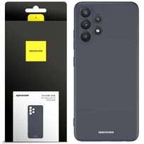 Etui matowe silikonowe plecki Silicone Case Spacecase do Galaxy A32 4G Black Spacecase