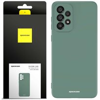 Etui matowe silikonowe plecki Silicone Case Spacecase do Galaxy A33 5G Dark Green Spacecase