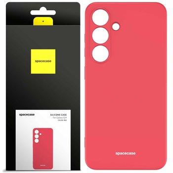 Etui matowe silikonowe plecki Silicone Case Spacecase do Galaxy S24 Red - Spacecase