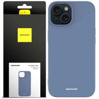 Etui matowe silikonowe plecki Silicone Case Spacecase do Iphone 15 Blue Spacecase