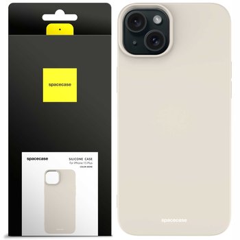 Etui matowe silikonowe plecki Silicone Case Spacecase do Iphone 15 Plus Bone - Spacecase
