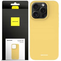 Etui matowe silikonowe plecki Silicone Case Spacecase do Iphone 15 Pro Yellow Spacecase