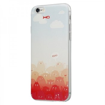 Etui, Memo Series 3D TPU Apple iPhone 6, 6s Plus Mololo, czerwony - Baseus