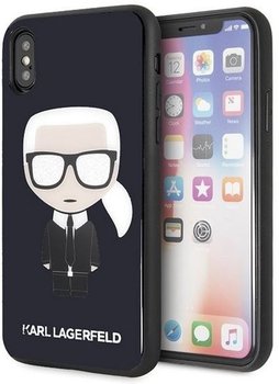 Etui na Apple iPhone X/XS KARL LAGERFELD KLHCPXDLFKBK Iconic Karl Glitter - Karl Lagerfeld