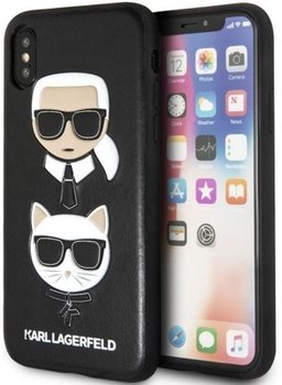 Etui na Apple iPhone XS/X KARL LAGERFELD Embossed Case Karl & Choupette - Karl Lagerfeld