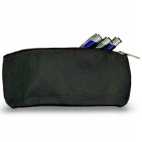 Etui na długopisy Piórnik skórzany tuba futerał Czarny Parker Quality