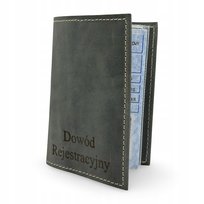 Etui na Dowód Rejestracyjny na Dokumenty Pokrowiec Szary Parker Quality