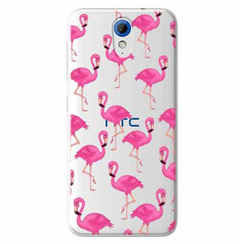 Etui na HTC Desire 620, Różowe flamingi - EtuiStudio