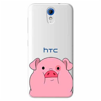 Etui na HTC Desire 620, Słodka różowa świnka - EtuiStudio