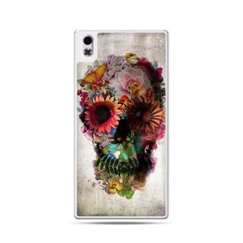 Etui na HTC Desire 816, czaszka z kwiatami - EtuiStudio