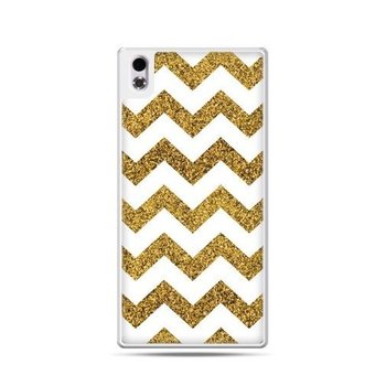 Etui na HTC Desire 816, złoty zig zag - EtuiStudio