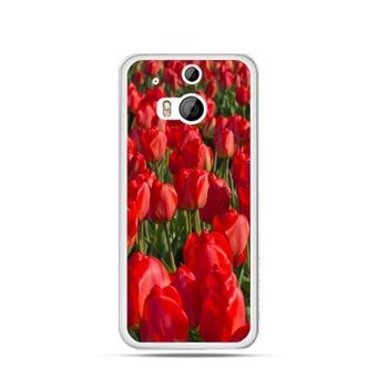Etui na HTC One M8, Czerwone tulipany - EtuiStudio
